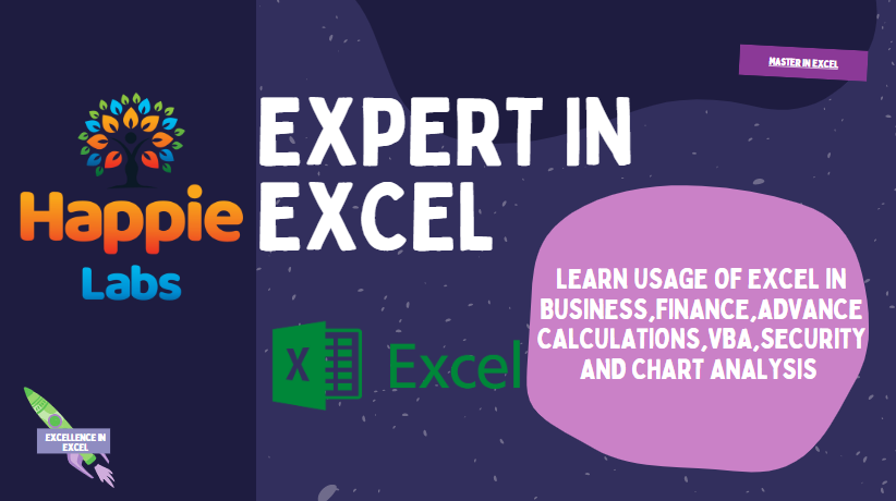 EXCEL EXPERT: Learn Microsoft Excel Usage in Business,Finance,Advance Calculations,VBA,Security and Chart Analysis